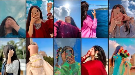 Creative Poses for Hidden Face Girl Pic for Instagram Feed ()